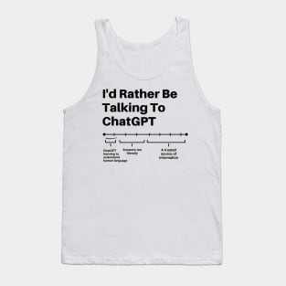 I'd Rather Be Talking To Funny Chat GPT The Chatty Friend Memes Tank Top